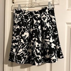 Black and white, silk skirt